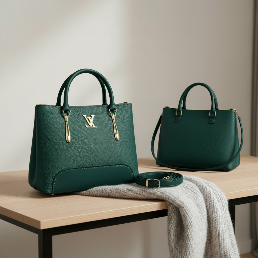Saffiano Tote Bag - Green