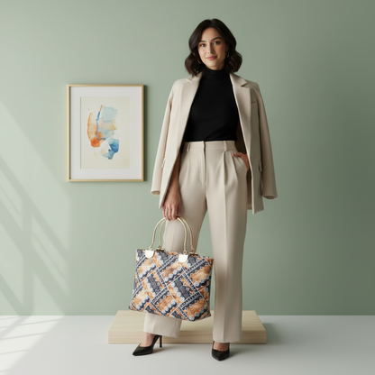 Geometric multicolor-bag