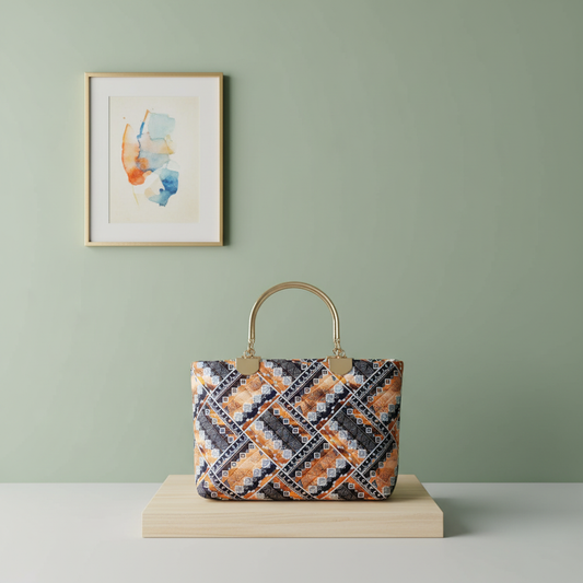 Geometric multicolor-bag