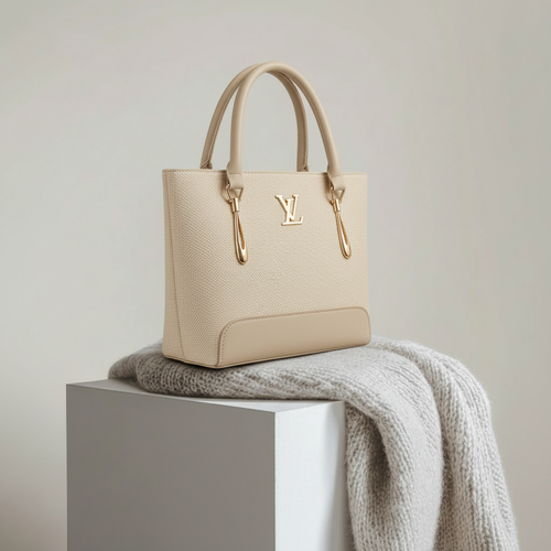 Saffiano Tote Bag -Beige